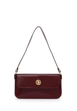 Kadın Bordo Rugan Kol Çantası - 50317814002