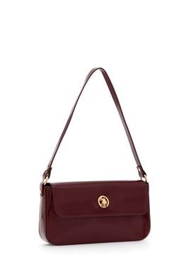 Kadın Bordo Rugan Kol Çantası - 50317814002