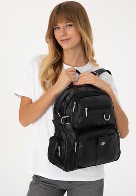 Kadın Siyah Yumuşak Sırt Çantası - 50317805001