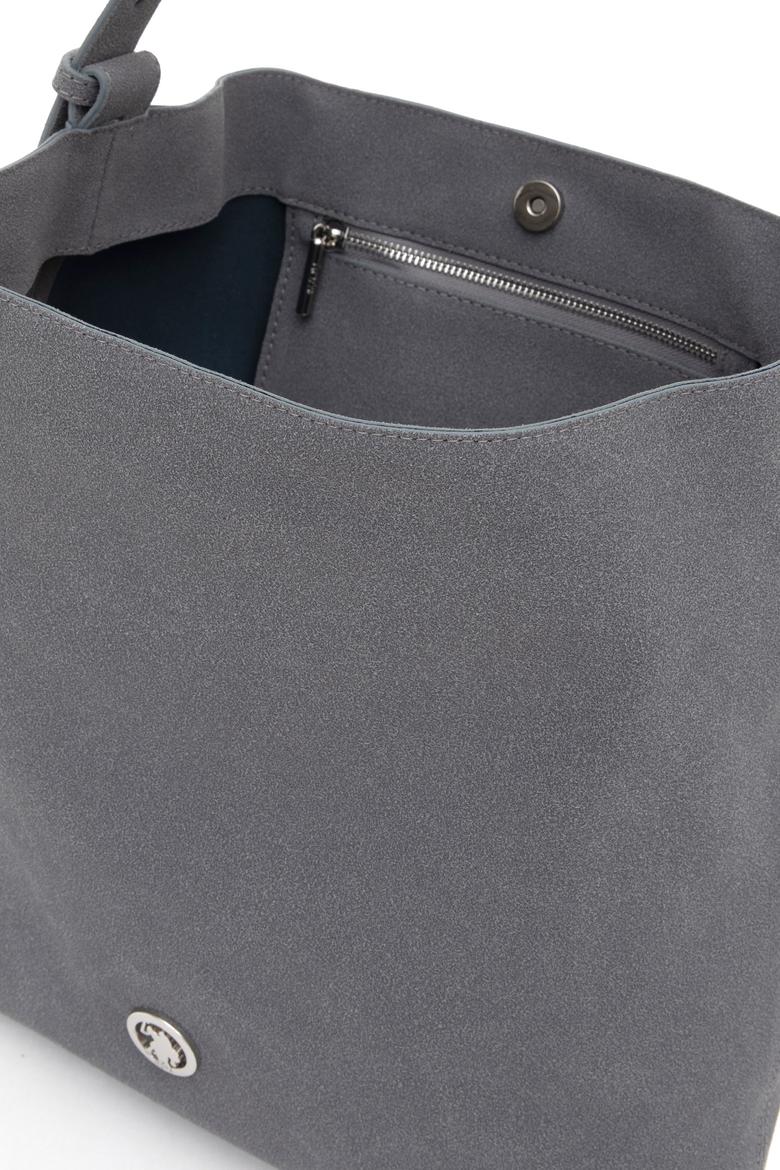 Kadın Gri Süet Omuz Çantası - 50317826002