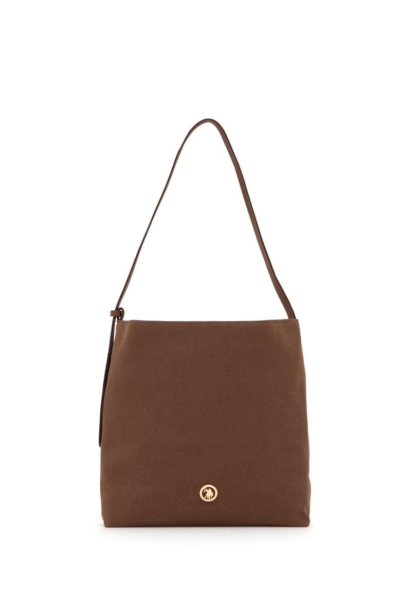 Kadın Kahverengi Süet Omuz Çantası - 50317826001