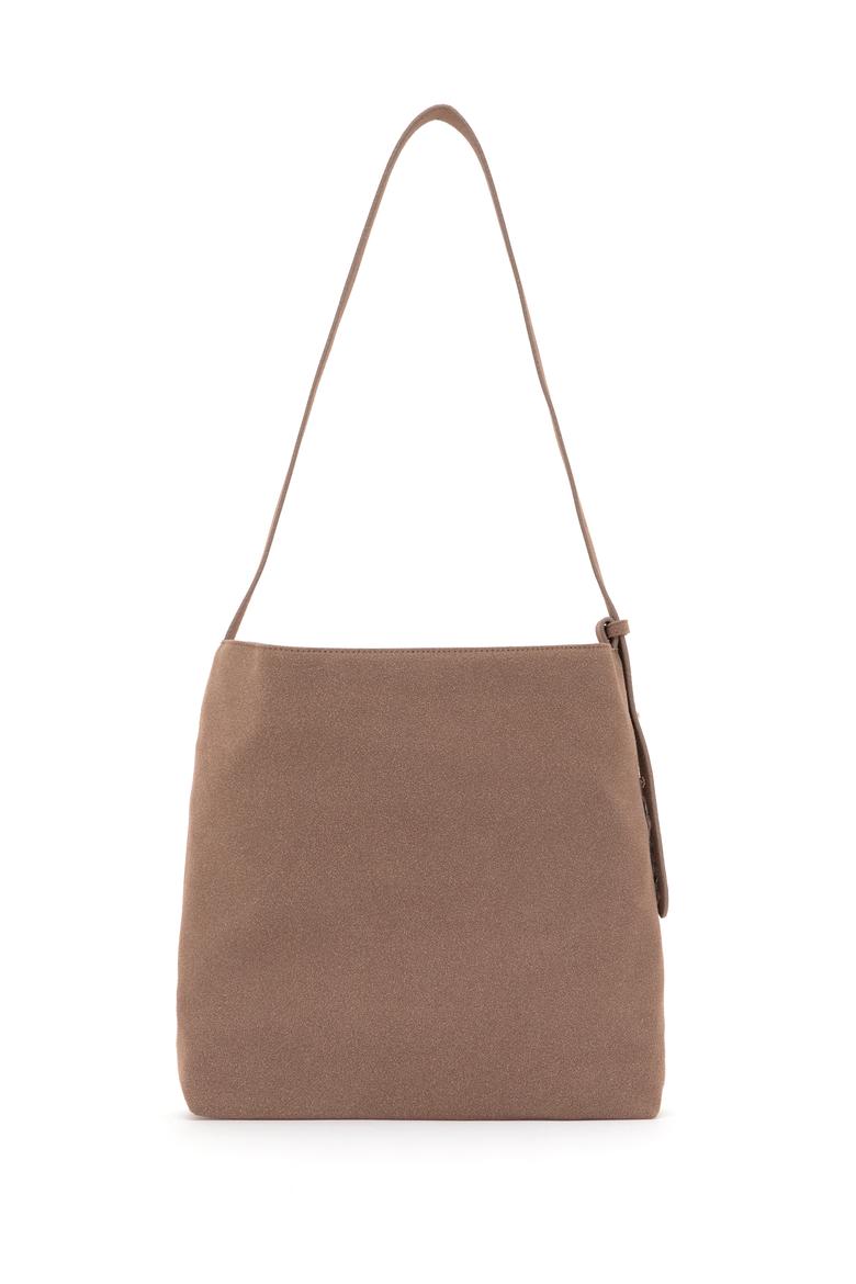 Kadın Vizon Süet Omuz Çantası - 50317826003