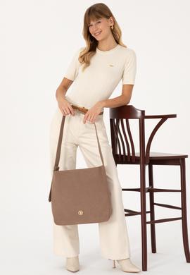 Kadın Vizon Süet Omuz Çantası - 50317826003