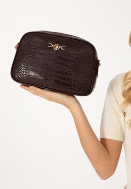 Kadın Kahverengi Kroko Çapraz Çanta - 50317817002