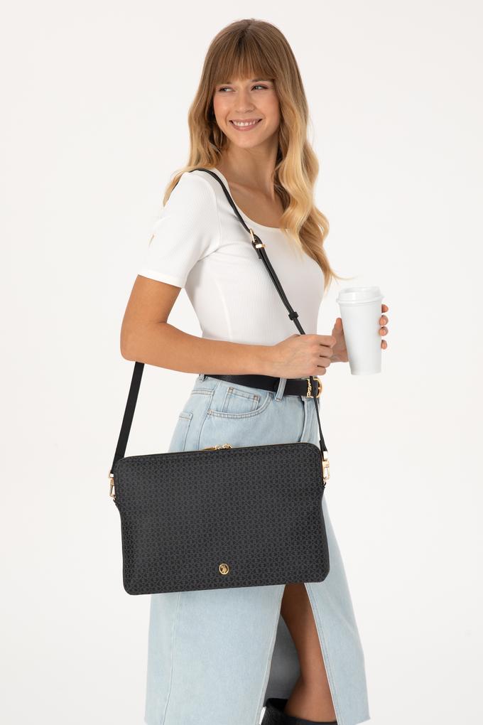 Kadın Siyah Çıkarılabilir Askılı Laptop Çantası