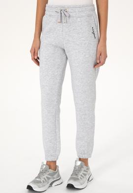 Kadın Açık Gri Şardonlu Jogger Eşofman Altı - 50313581045