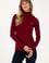 Kadın Bordo Balıkçı Yaka Sweatshırt