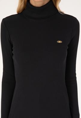 Kadın Siyah Balıkçı Yaka Sweatshırt - 50313430004