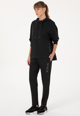 Kadın Siyah Modal Karışımlı Eşofman Altı - 50313571007