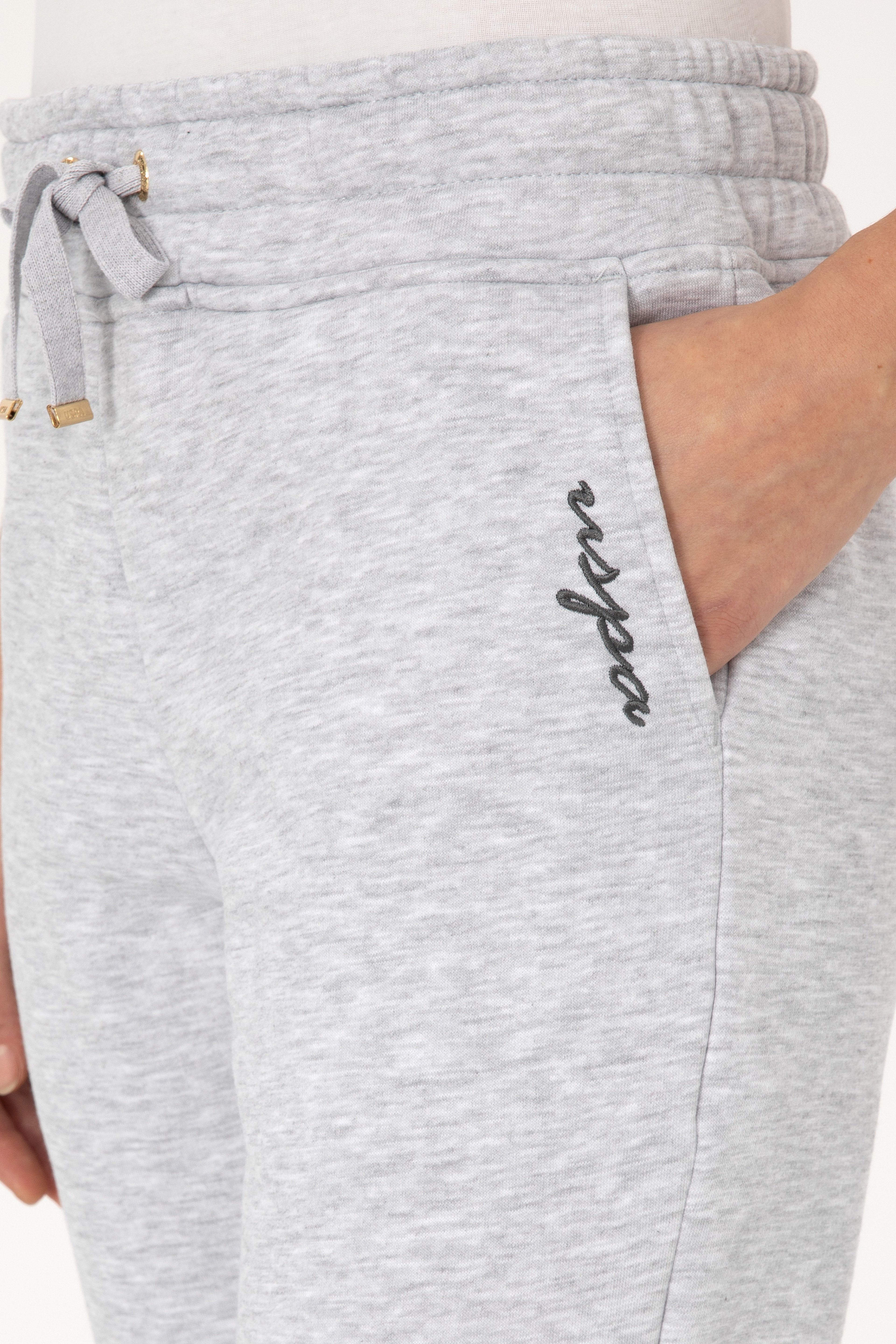 Kadın Açık Gri Şardonlu Jogger Eşofman Altı