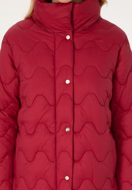 Kadın Koyu Frambuaz Kaban - 50308608041