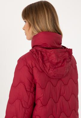 Kadın Koyu Frambuaz Kaban - 50308608041