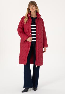 Kadın Koyu Frambuaz Kaban - 50308608041