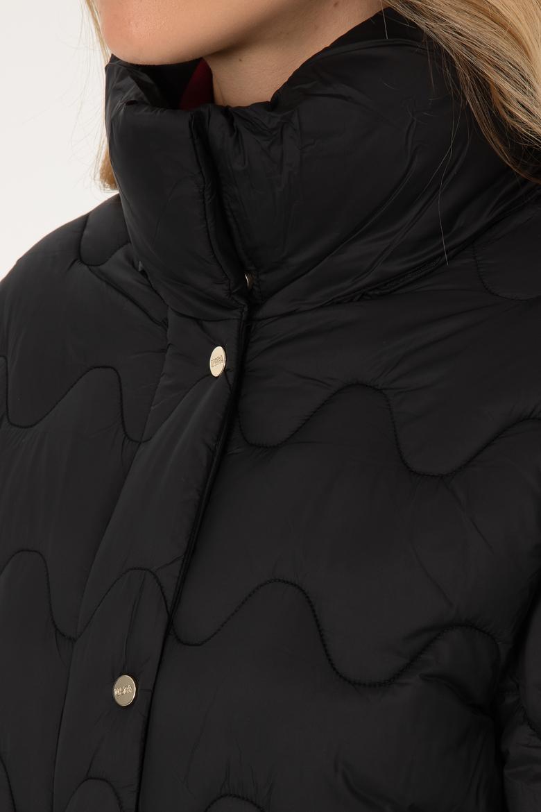 Kadın Siyah Kaban - 50308608021