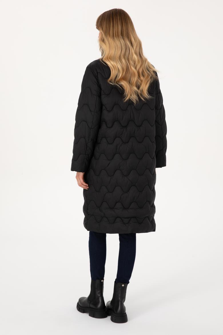 Kadın Siyah Kaban - 50308608021