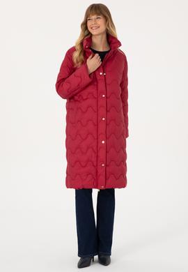 Kadın Koyu Frambuaz Kaban - 50308608041