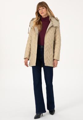 Kadın Koyu Bej Kaban - 50308623004