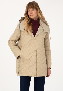 Kadın Koyu Bej Kaban - 50308623004