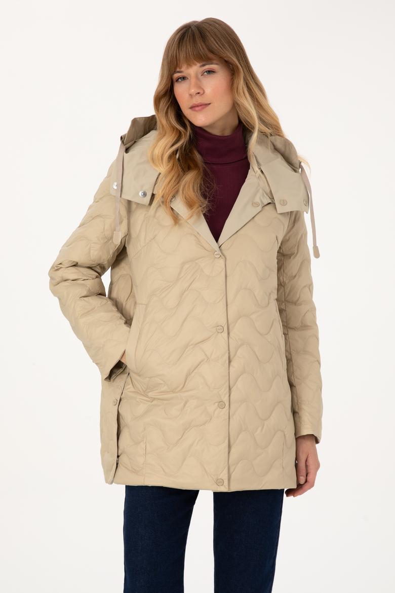 Kadın Koyu Bej Kaban - 50308623004