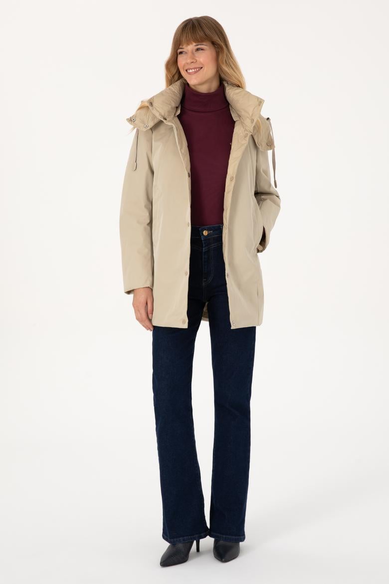 Kadın Koyu Bej Kaban - 50308623004