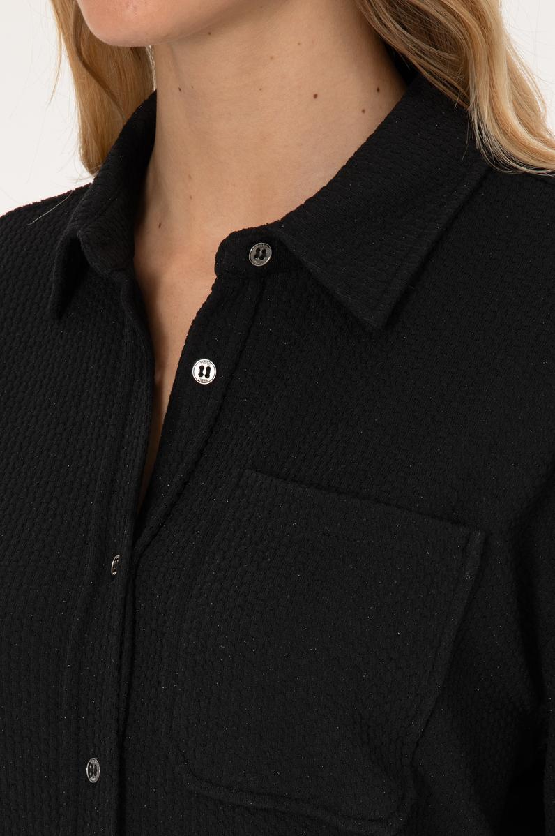Kadın Siyah Örme Gömlek