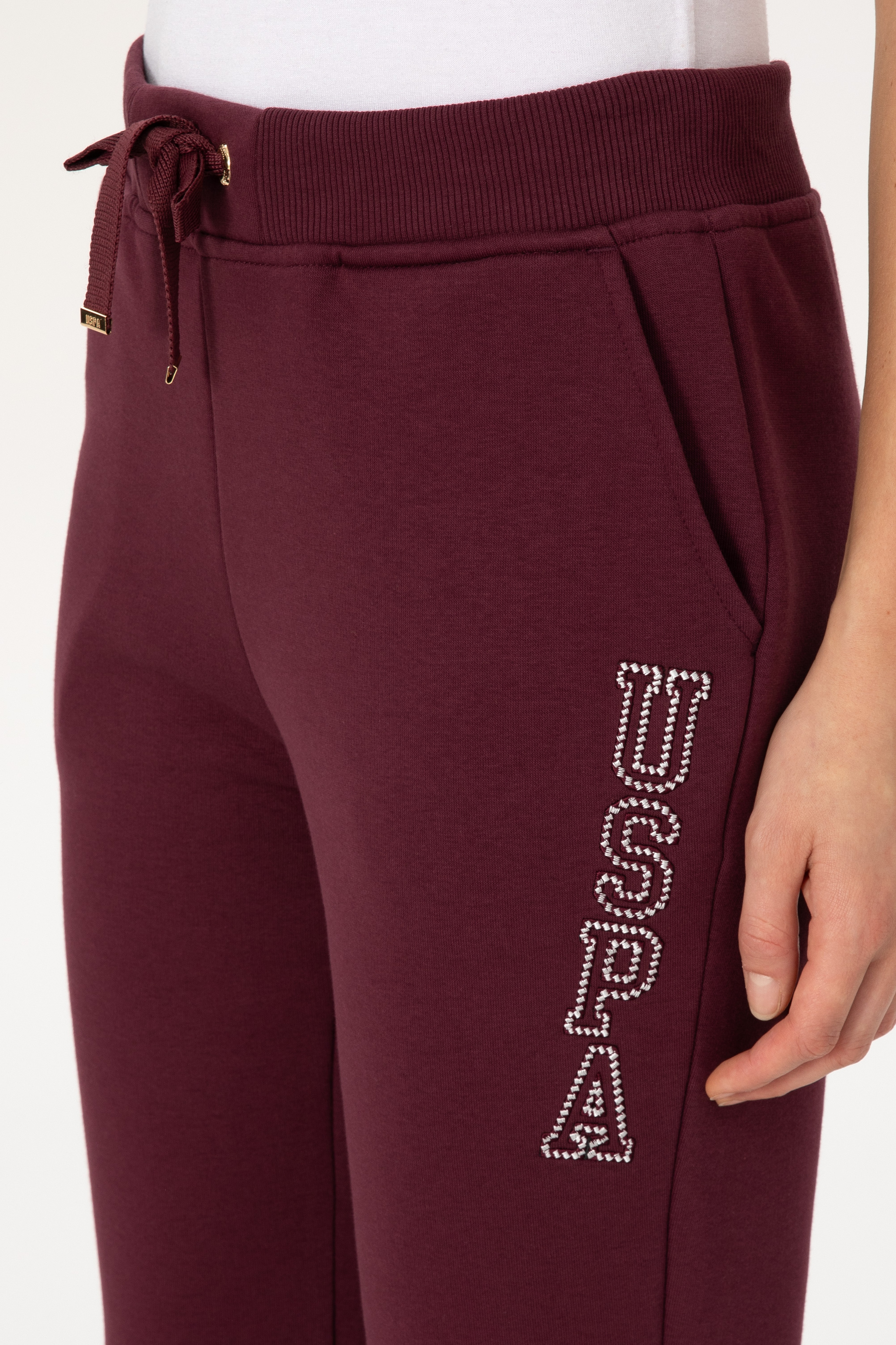Kadın Bordo Şardonlu Eşofman Altı - Image 5