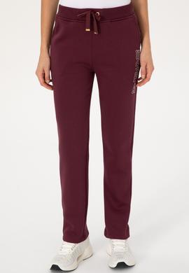 Kadın Bordo Şardonlu Eşofman Altı - 50313583040