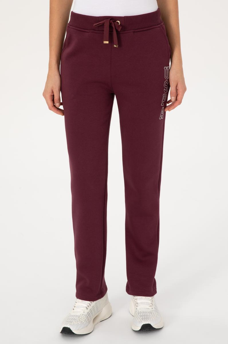 Kadın Bordo Şardonlu Eşofman Altı