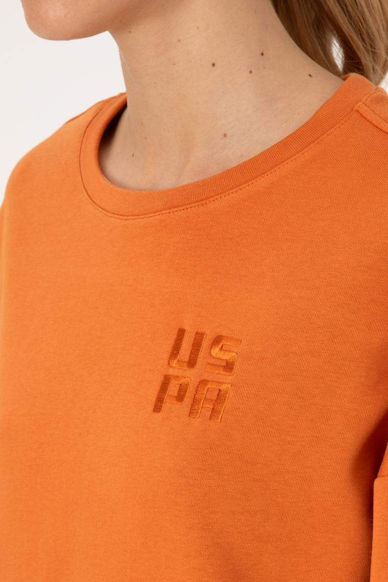 Kadın Bakır Bisiklet Yaka Basic Sweatshırt - 50313565049