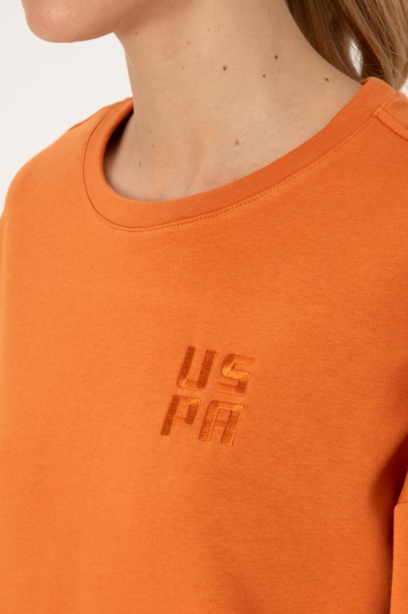 Kadın Bakır Bisiklet Yaka Basic Sweatshırt