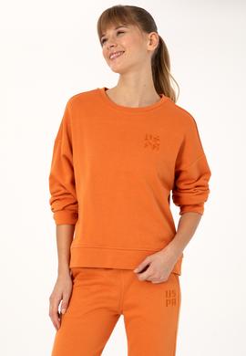 Kadın Bakır Bisiklet Yaka Basic Sweatshırt - 50313565049