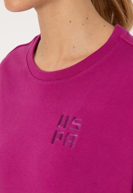 Kadın Fuşya Bisiklet Yaka Basic Sweatshırt - 50313565044