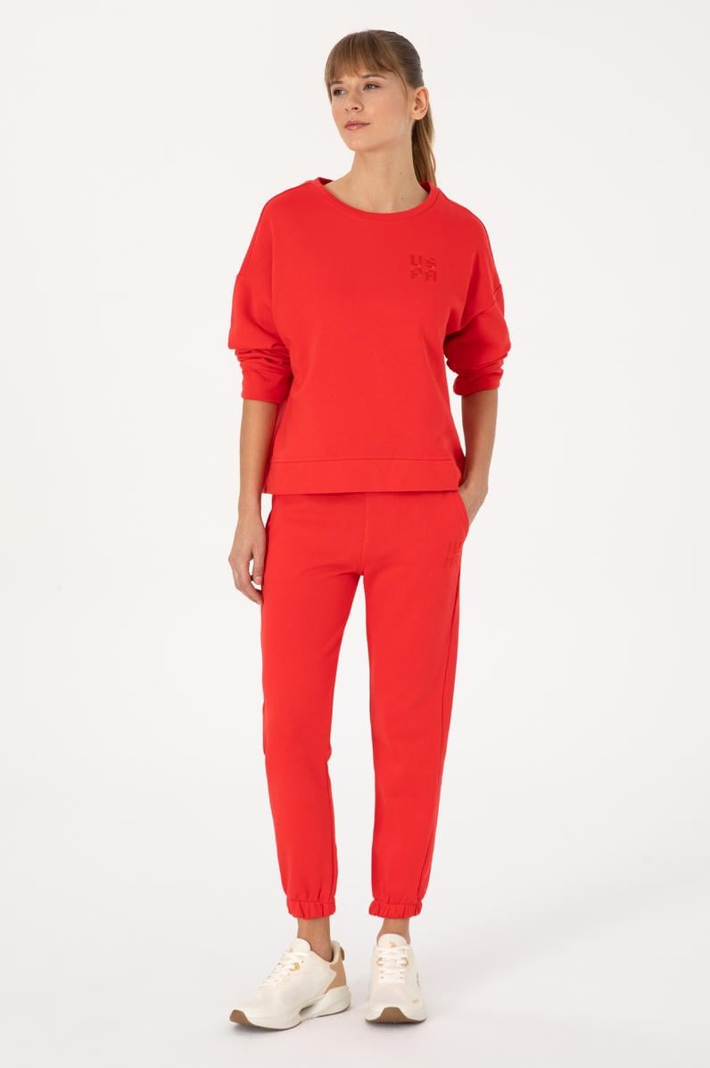 Kadın Kırmızı Jogger Eşofman Altı