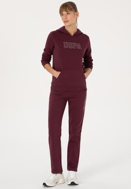 Kadın Bordo Şardonlu Eşofman Altı - 50313583040