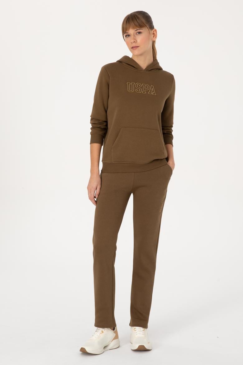 Kadın Haki Şardonlu Eşofman Altı