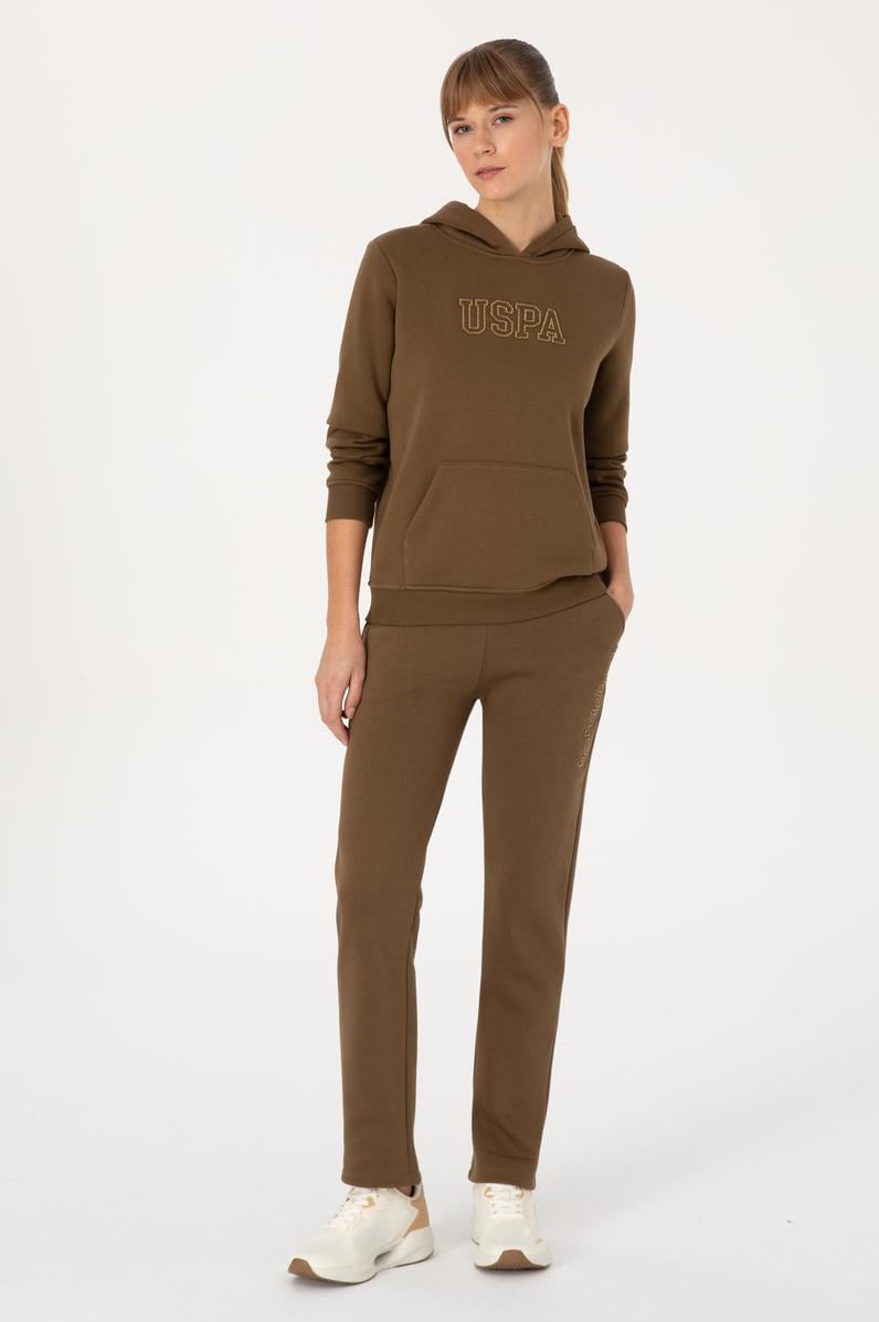 Kadın Haki Şardonlu Eşofman Altı