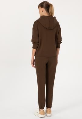 Kadın Kahverengi Şardonlu Jogger Eşofman Altı - 50313581024