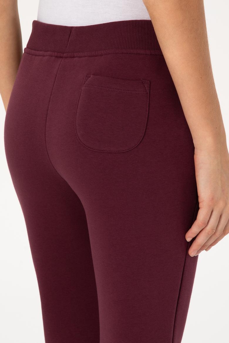 Kadın Bordo Şardonlu Eşofman Altı - 50313583040