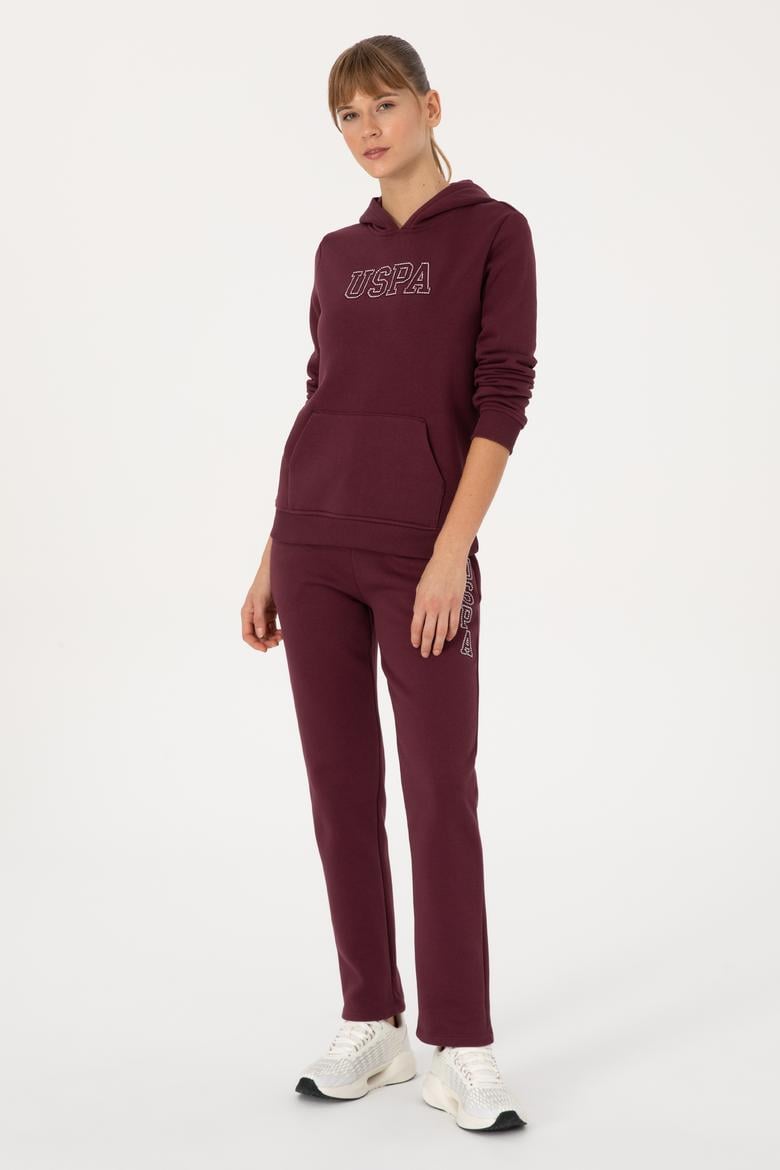 Kadın Bordo Şardonlu Eşofman Altı - 50313583040