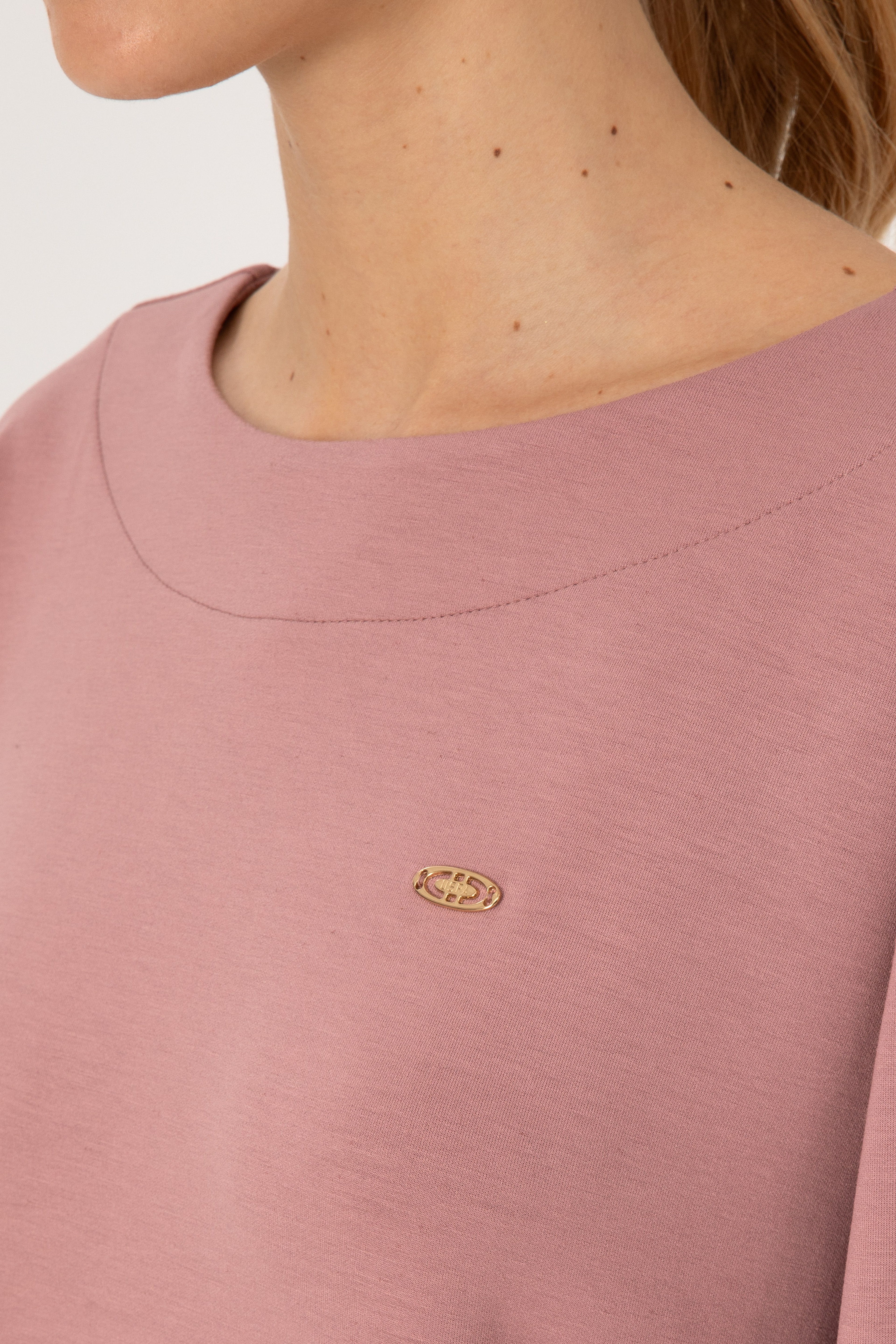 Kadın Gül Kurusu Bisiklet Yaka Sweatshirt