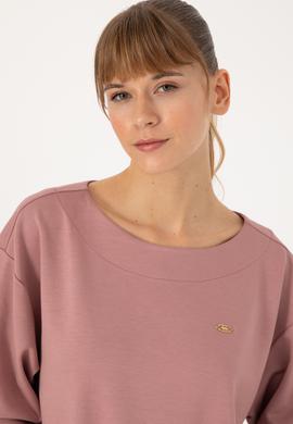 Kadın Gül Kurusu Bisiklet Yaka Sweatshirt - 50314210031