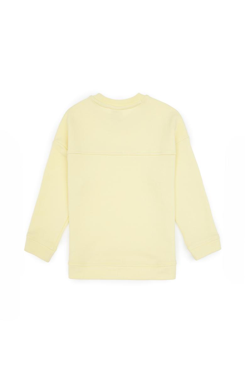Kız Çocuk Sarı Bisiklet Yaka Sweatshirt - 50317991011