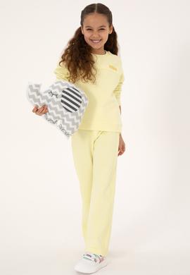 Kız Çocuk Sarı Bisiklet Yaka Sweatshirt - 50317991011