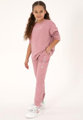 Kız Çocuk Orkide Bisiklet Yaka Sweatshirt - 50317960015