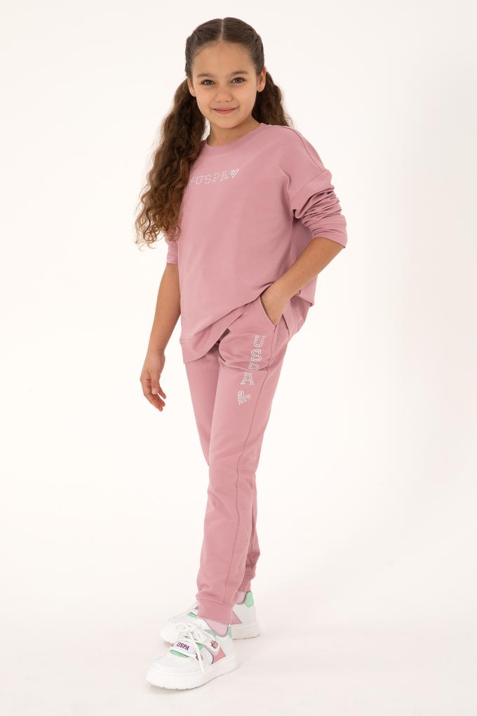 Kız Çocuk Orkide Bisiklet Yaka Sweatshirt