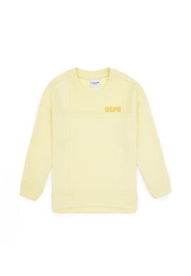 Kız Çocuk Sarı Bisiklet Yaka Sweatshirt - 50317991011