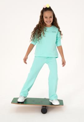 Kız Çocuk Mint Bisiklet Yaka Sweatshirt - 50317991037