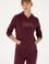 Kadın Bordo Şardonlu Kapüşonlu Basic Sweatshirt