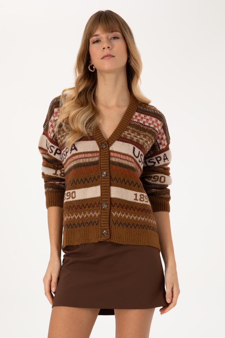 Kadın Camel Triko Hırka