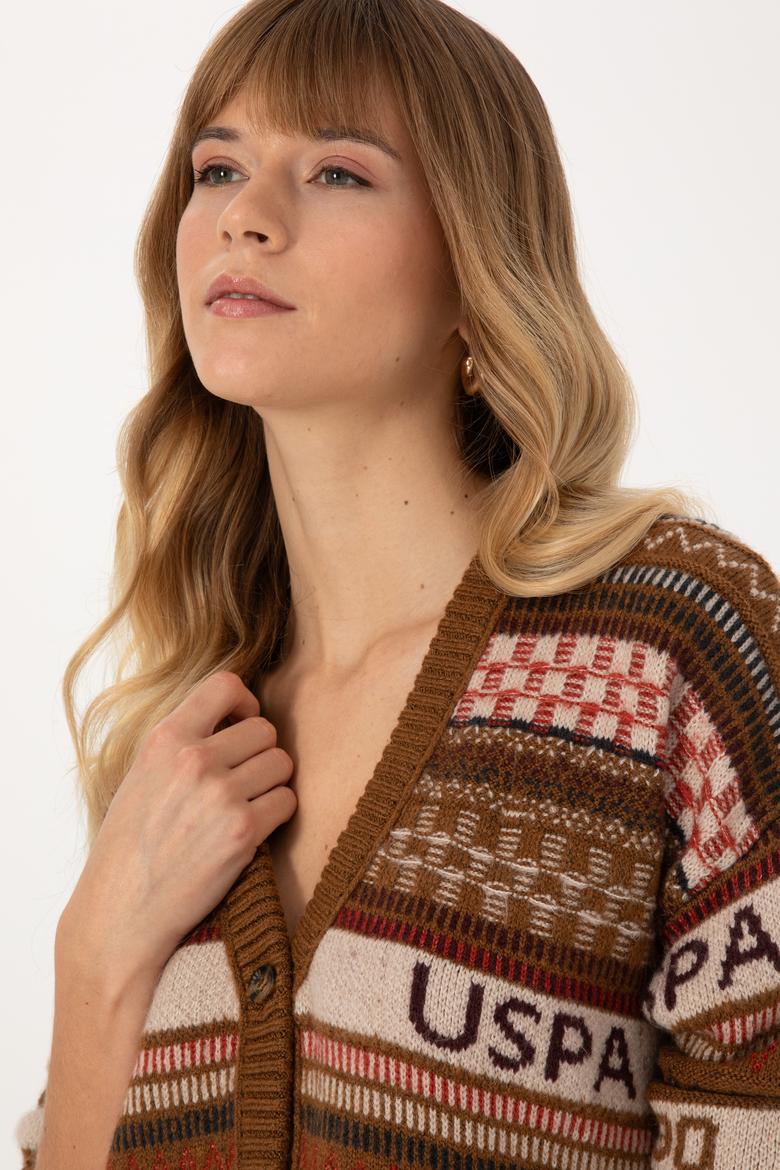 Kadın Camel Triko Hırka - 50310044007